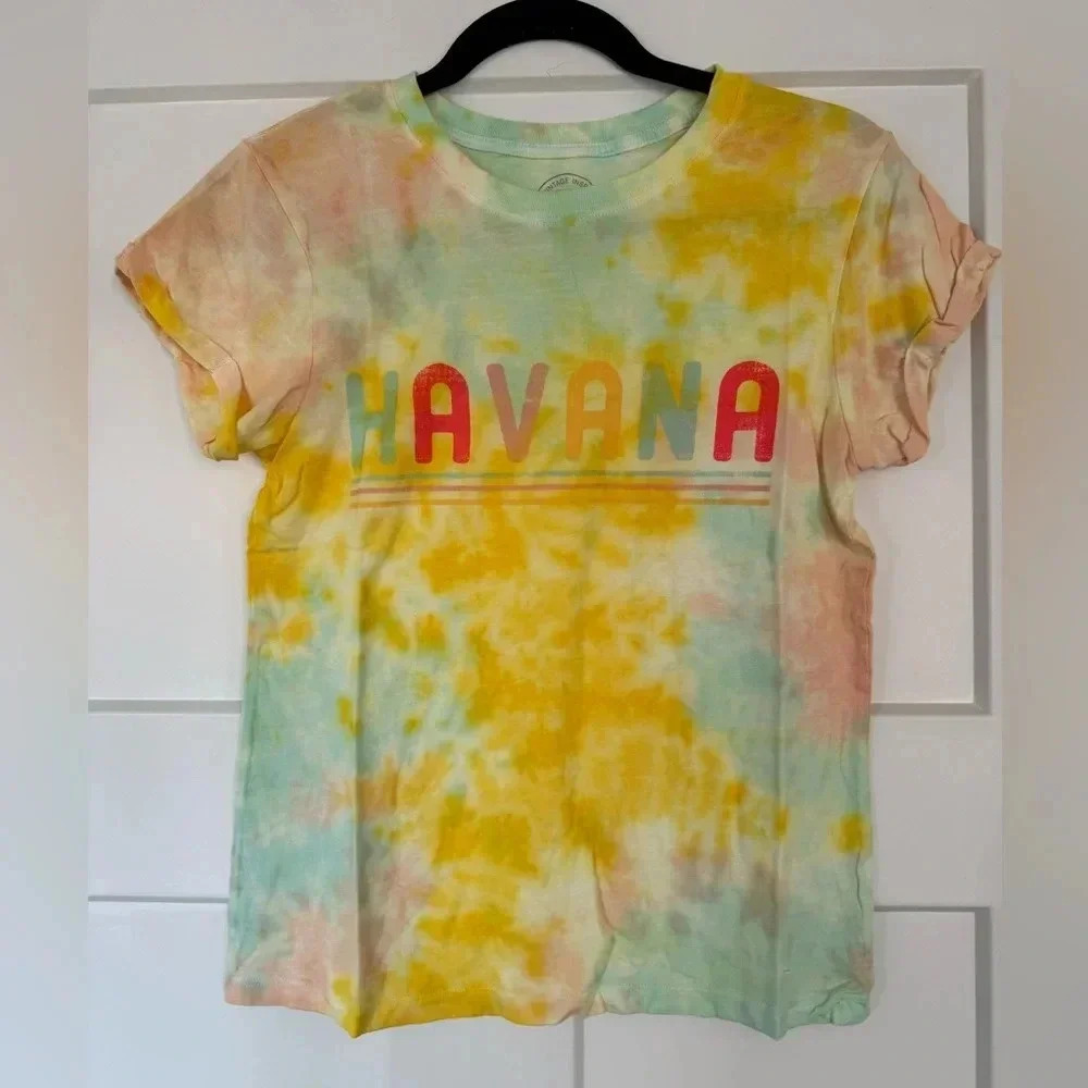 NWT PROJECT KARMA TIE DYE HAVANA RETRO INSPIRED T-SHIRT delivery bag is tag sz s